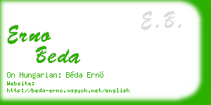 erno beda business card
