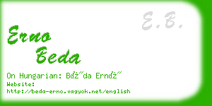 erno beda business card